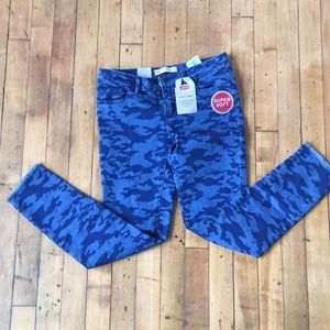 Camo blue jeans